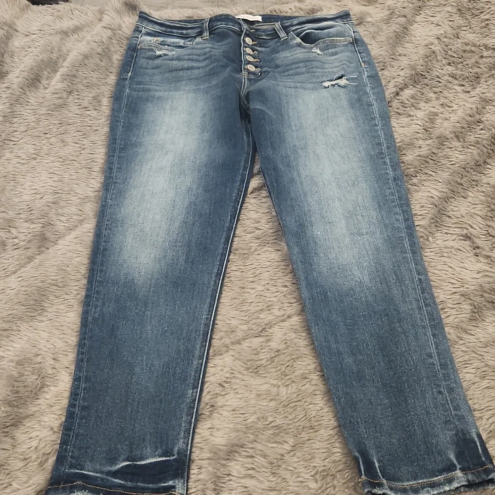 Flying Monkey Disclosure High Rise Light Blue Skinny Jeans Size 32, New W/O Tag! - Picture 5 of 13